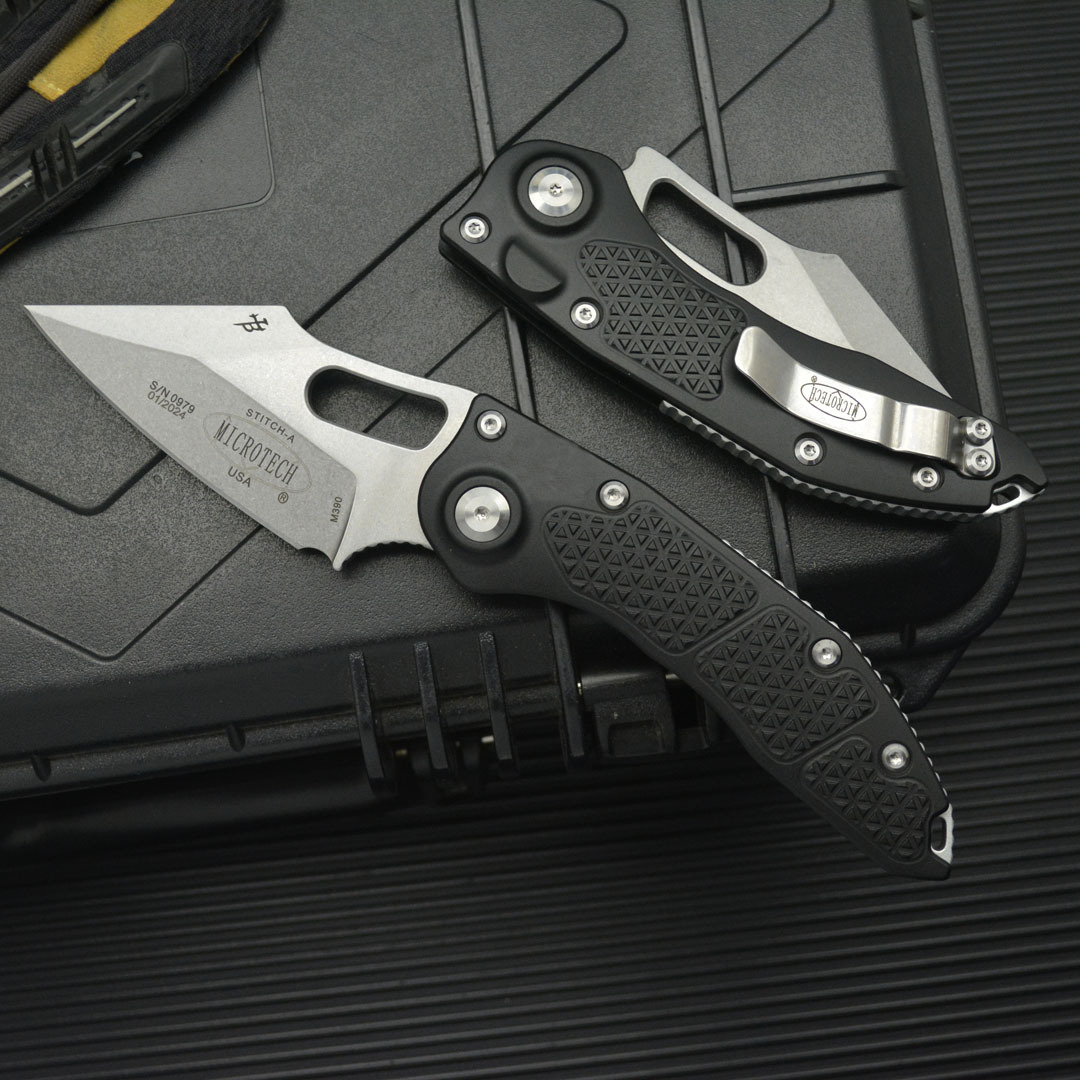 Micro Technology Stitch Folding Knife D2 Steel High Hardness Folding ...
